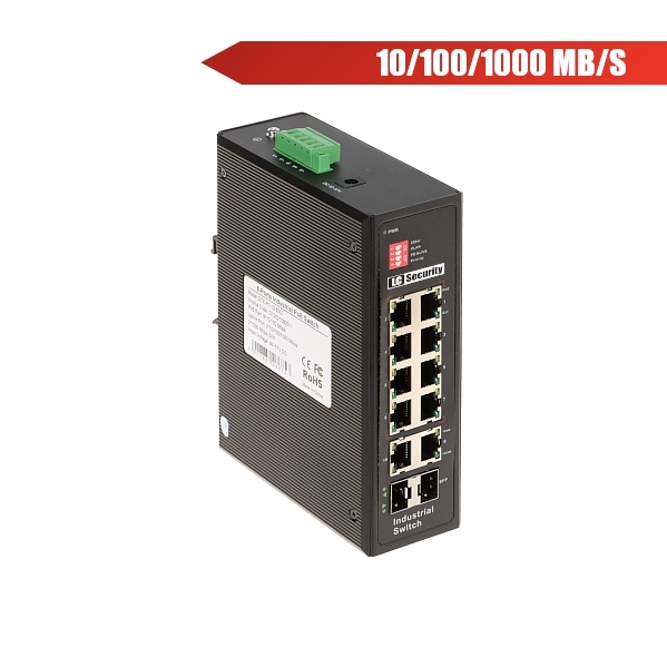 LC-EP-88/2 - Przemysłowy switch PoE 8-portowy + SFP